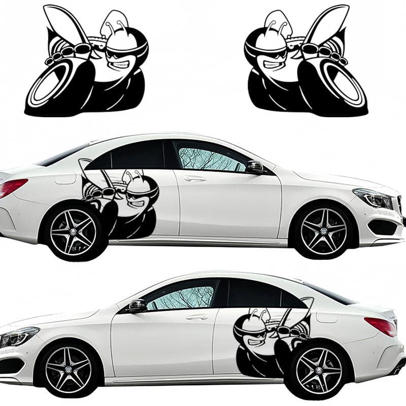 2pcs Bee Rear End Car Stickers